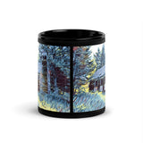 Abandoned Church Black Glossy Mug