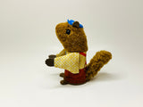 1979 Woodsey Squirrel Finger Puppet with Accessories, Fisher Price Toy