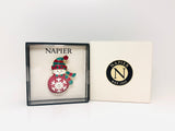 Napier Snowman Enamel Christmas Brooch