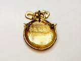 Vintage Enamel Christmas Bauble Brooch Pendant