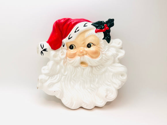 Vintage Norcrest Santa Trinket Dish, Vintage Christmas Decor