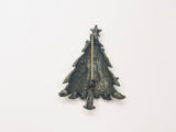 Vintage Enamel Rhinestone Christmas Tree Brooch