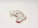 Vintage Enamel Cat Christmas Holiday Brooch