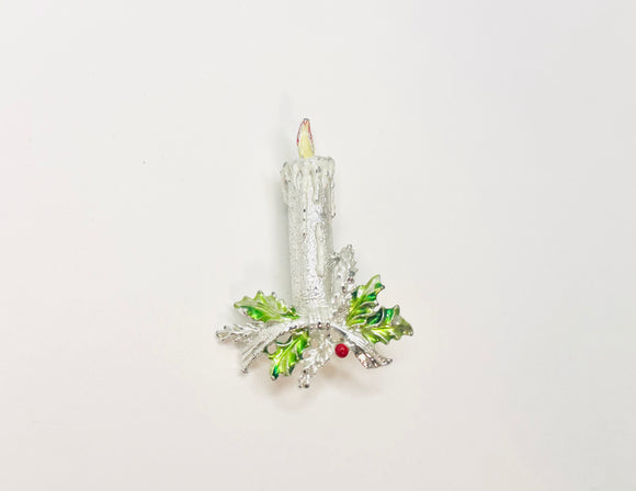 Vintage Gerry’s Christmas Candle Holiday Brooch