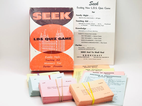 1958 SEEK L.D.S. Quiz Game, Religion Knowledge Game