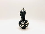 Antique Black Glass Amphora Jug Christmas Ornament