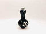 Antique Black Glass Amphora Jug Christmas Ornament