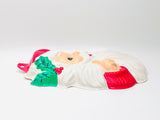 Vintage Hanging Plastic Blow Mold Santa Clause Face