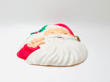 Vintage Hanging Plastic Blow Mold Santa Clause Face