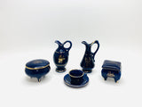 Vintage Miniatures Set, Ring Boxes, Pitchers, Teacup and Saucer