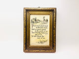 1920s Framed Lithograph by Reinthal and Newman Pubs, NY #159 with Best Of Us quote