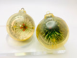 Vintage Christmas Tree Ornaments Starburst Plastic Jewel Brite Mixed Set of 4