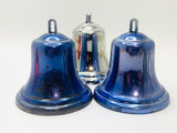 6 Vintage Plastic Bell Shaped Christmas Tree Ornaments
