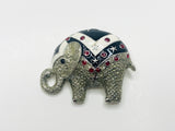 Vintage Elephant Enamel Brooch