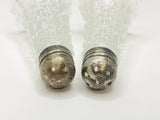 Pressed Glass Salt and Pepper Shakers Pat. Appl’d For