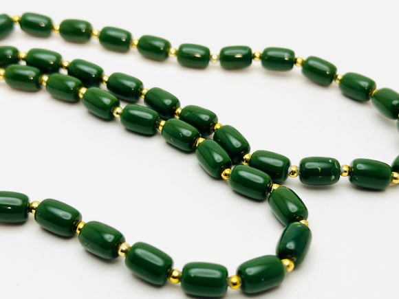 Vintage Green Beaded Necklace