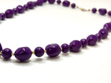 Vintage Purple Beaded Necklace