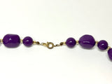 Vintage Purple Beaded Necklace