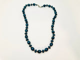 Vintage Teal Sparkling Bead Necklace