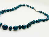 Vintage Teal Sparkling Bead Necklace