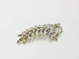 Vintage Emby Sterling Silver Rhinestone Brooch and Screwback Earrings Set