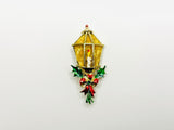 Vintage Beatrix Candle Lit Christmas Lantern Brooch