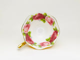 Vintage Royal Albert Yellow and Cabbage Rose Teacup and Saucer