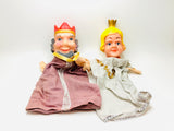 Vintage Vinyl Faced King and Prince Hand Puppets