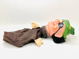 Vintage Vinyl Faced Pirate Hand Puppet