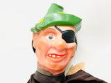 Vintage Vinyl Faced Pirate Hand Puppet