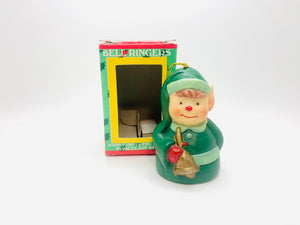 Vintage Bell Ringers Christmas Elf Porcelain Bell