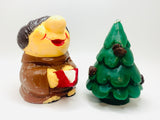 Vintage Friar Tuck Monk and Christmas Tree Candles