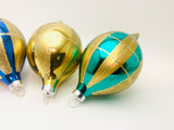 Vintage Glass Teardrop Christmas Ornaments