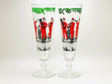 Vintage Libbey’s  Marching Band, Beer Glasses, Stemmed and Footed barware