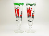 Vintage Libbey’s  Marching Band, Beer Glasses, Stemmed and Footed barware