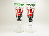 Vintage Libbey’s  Marching Band, Beer Glasses, Stemmed and Footed barware