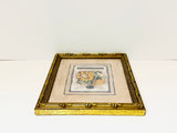 Vintage Sunflower Seeds Packet Print with Faux Wood Frame