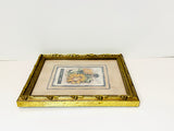 Vintage Sunflower Seeds Packet Print with Faux Wood Frame