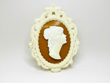 Vintage Plastic Cameo Wall Plaque