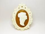 Vintage Plastic Cameo Wall Plaque