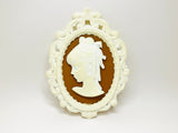 Vintage Plastic Cameo Wall Plaque