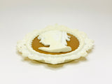 Vintage Plastic Cameo Wall Plaque