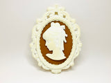 Vintage Plastic Cameo Wall Plaque