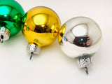 12 Vintage GDR Glass Christmas Ornaments
