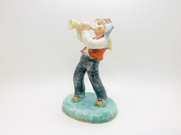 1930’s Czech Ditmar Urbach Boy With Trumpet Porcelain Figurine