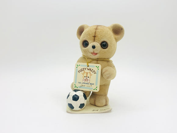 Vintage Josef Original Fuzzy Wazzy Porcelain Flocked Bear