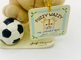 Vintage Josef Original Fuzzy Wazzy Porcelain Flocked Bear