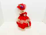 1970’s Bradley Doll 11” Red Dress