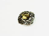 Vintage Scottish Silver and Citrine Thistle Brooch