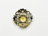 Vintage Scottish Silver and Citrine Thistle Brooch